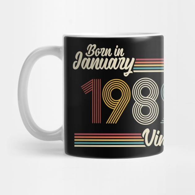 Vintage Born in January 1982 by Jokowow